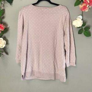 LOFT Sweaters - Loft | Blush polka dot sweater LOFT Sweaters - Loft | Blush polka dot sweater